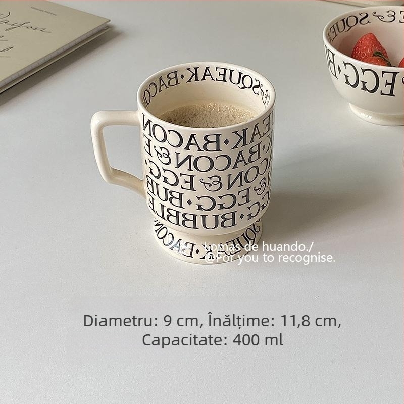 Vas de porțelan în stil francez pentru o singură persoană: bol pentru paste și farfurie pentru salată, formă cvartet