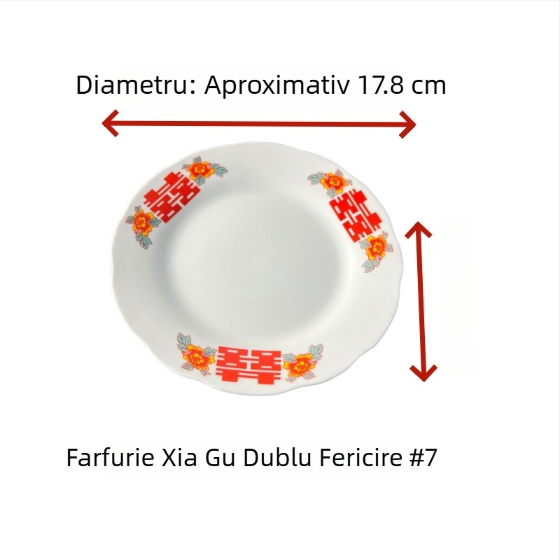 Farfurie plată ceramică cu margine în formă de lotus, stil retro vânt, lux retro ușor, fără logo; material: ceramică, stil: retro vânt