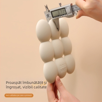 Suport de masă din silicon, rezistent la căldură, cu model desene animate, formă neregulată (Material: silicon; Rezistență la căldură; Model: desene animate)