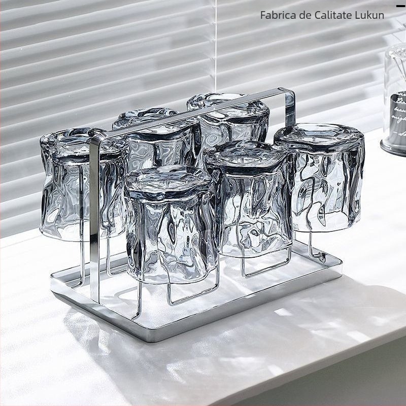 Set de pahare din sticlă în stil Nordic, design simplu, sticlă soda-lime, rezistent la temperaturi înalte, pentru casă și ospitalitate