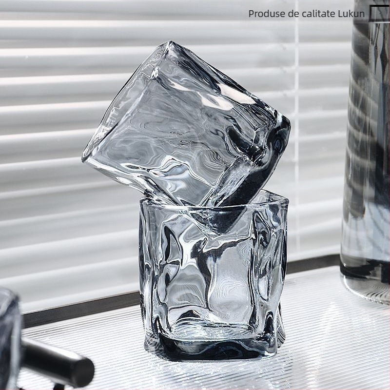 Set de pahare din sticlă în stil Nordic, design simplu, sticlă soda-lime, rezistent la temperaturi înalte, pentru casă și ospitalitate