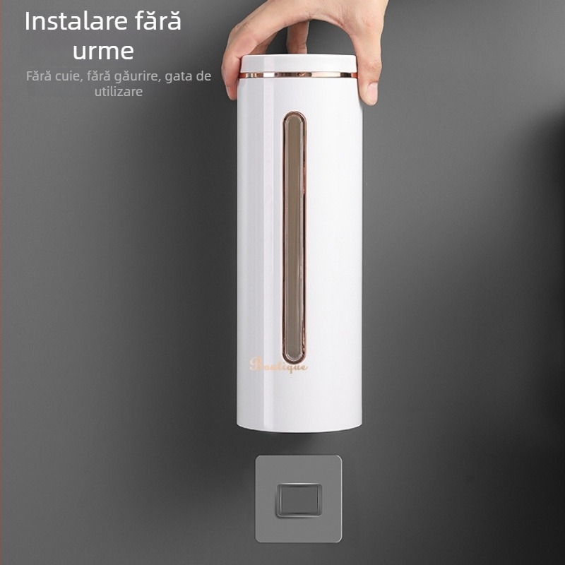 Dispenser pentru pahare de unică folosință, montat pe perete, fără găuri, suport din plastic pentru pahare, depozitare în bucătărie