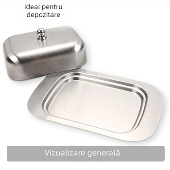 Recipient pentru unt din oțel inoxidabil, cu capac, brand Hengding Yue, stil modern minimalist, vara 2018