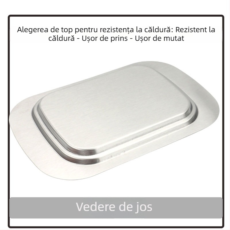 Recipient pentru unt din oțel inoxidabil, cu capac, brand Hengding Yue, stil modern minimalist, vara 2018