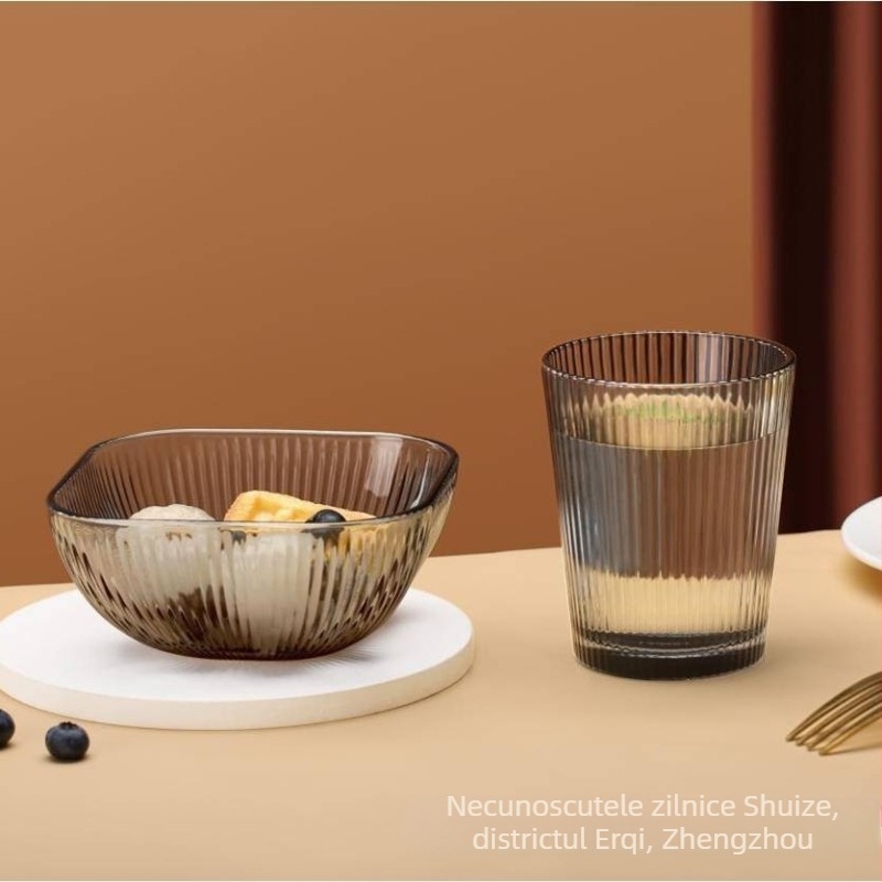 Set de masă din sticlă, două piese, sticlă rezistentă la temperatură, stil simplu, tendință creativă, personalizare disponibilă