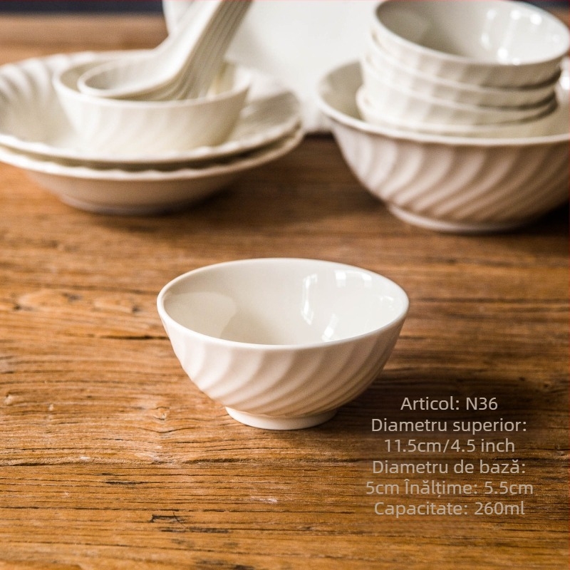 Set de veselă din porțelan, 16 piese, stil Chinezesc, stil Simplu