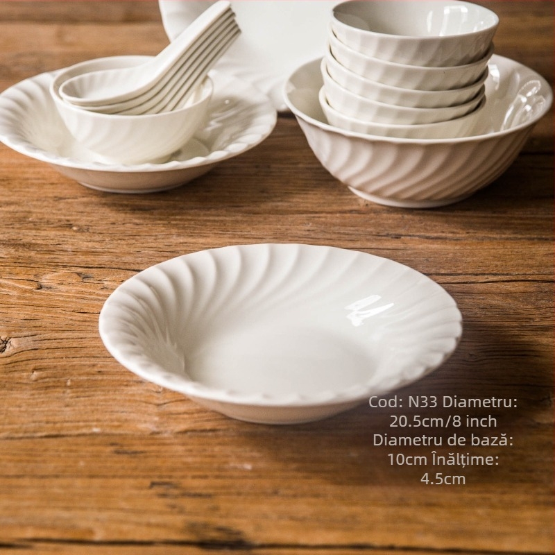 Set de veselă din porțelan, 16 piese, stil Chinezesc, stil Simplu