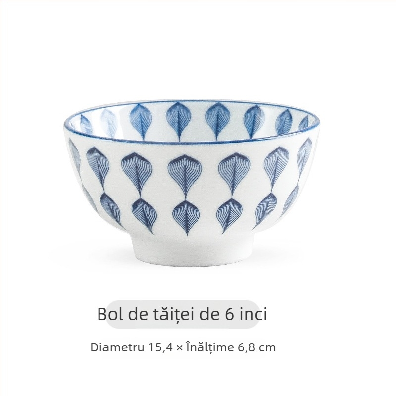 Vas ceramic în stil japonez: bol de orez, bol de udon și farfurie de pește; ceramică, stil retro ușor lux, personalizare disponibilă, capacități versatile