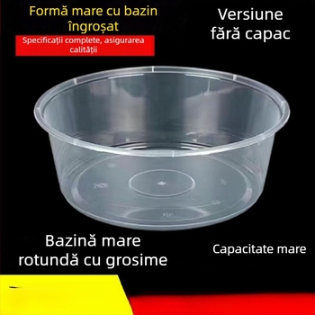 Farfurie de unică folosință pentru livrări, formă rotundă, fibră poliesterică, compatibil cu microunde, biodegradabil