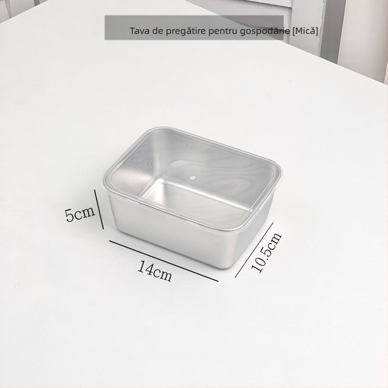 Tava de pregătire a alimentelor din oțel inoxidabil 304 – dreptunghiulară, suprafață mată, tip farfurie universal, stil modern minimalist