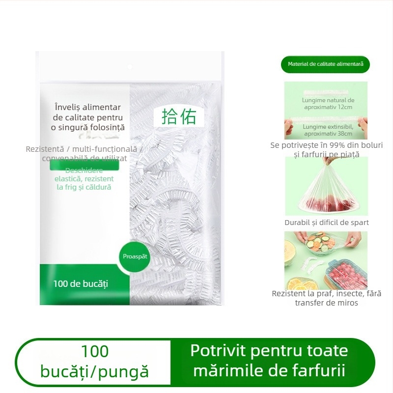Cap de folie alimentară din plastic, PE material, 12+ bucăți, pentru uz casnic