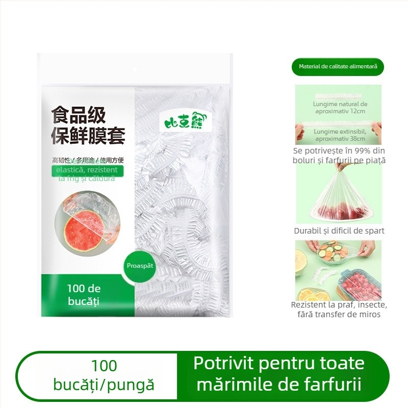 Cap de folie alimentară din plastic, PE material, 12+ bucăți, pentru uz casnic