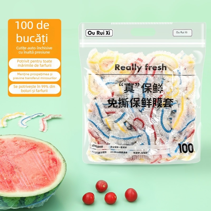 Cap de folie alimentară din plastic, PE material, 12+ bucăți, pentru uz casnic