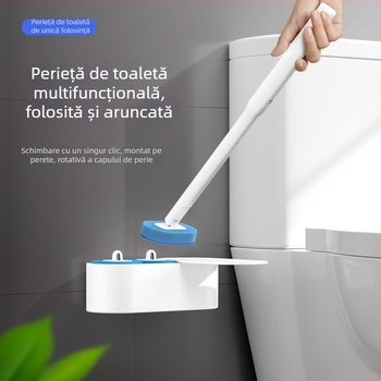 Set perie de toaletă montat pe perete, de unică folosință, din plastic, 1 bucată, greutate 0,5