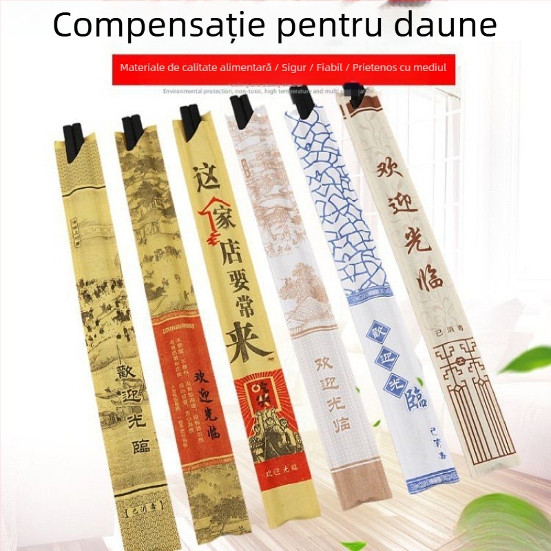 Dongyun set capace bețișoare din Kraft, siglă silkscreen, personalizabil, biodegradabil