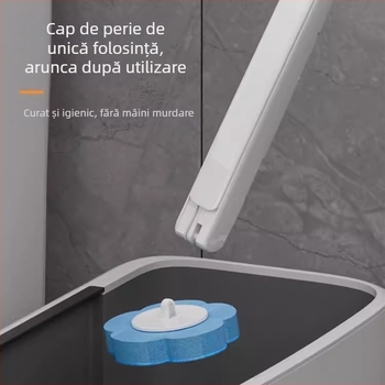 Set de perie de toaletă de unică folosință, montat pe perete, curățare eficientă fără colțuri moarte, construcție din plastic