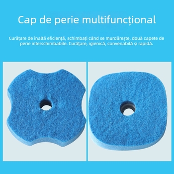 Perie WC de unică folosință, montată pe perete, cu auto-curățare, bază din plastic și mâner, capete de schimb