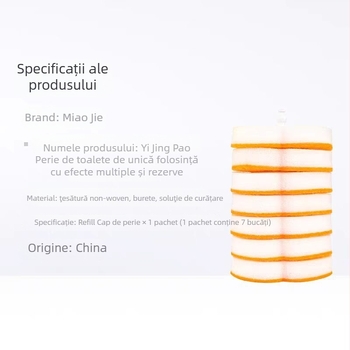 Miaojie Set de înlocuire pentru periuta de toaletă, de unică folosință, 7 bucăți, din plastic, stil modern minimalist