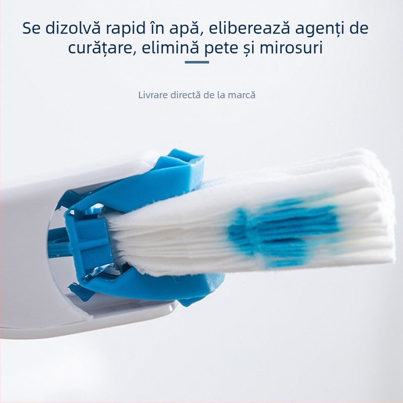 Kinbata set de perie pentru toaletă, de unică folosință, cu mâner lung și cap de înlocuire