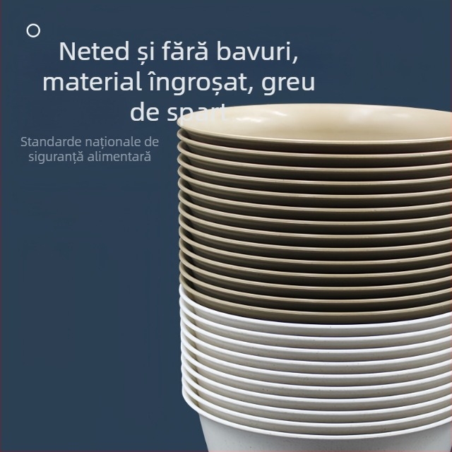 Vas de unică folosință din coji de orez și plastic PP, corp îngroșat, ambalaj 500 bucăți, capacitate 250/350/500 ml, biodegradabil