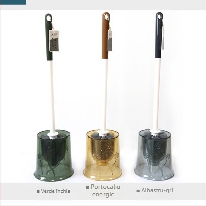 Jiayi 1276 Perie pentru toaletă cu bază rotundă din cristal, din plastic, 1 bucată, ambalaj carton