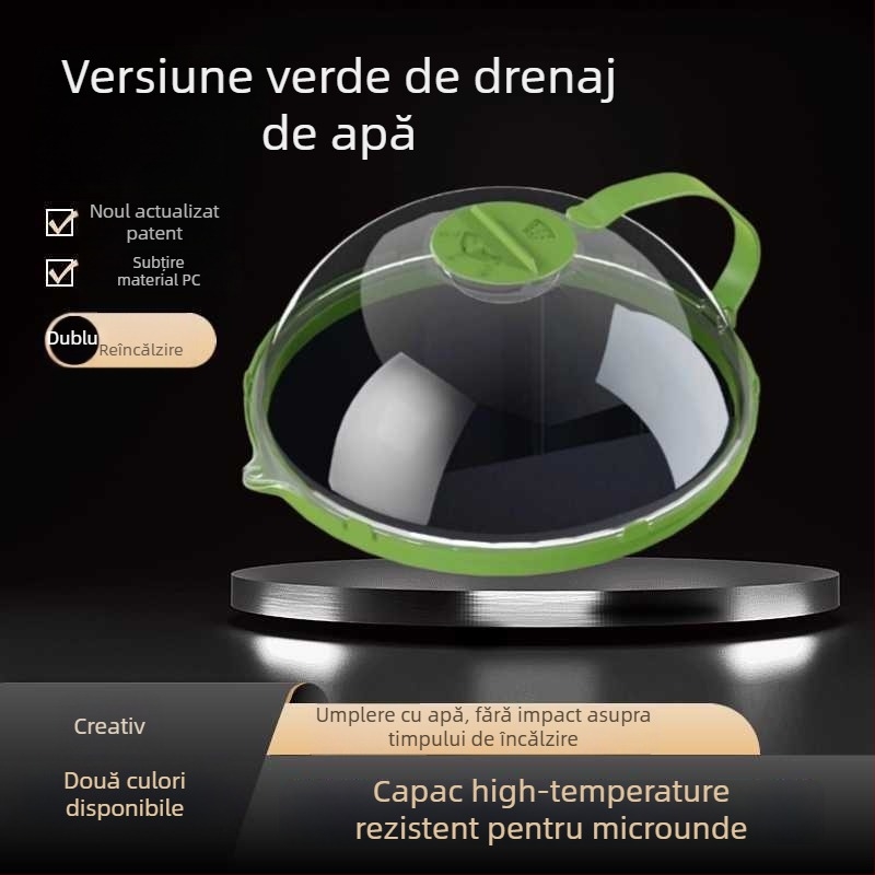 Capac pentru microunde anti-strop, din plastic alimentar, rezistent la temperaturi, capac de vas pentru uz casnic
