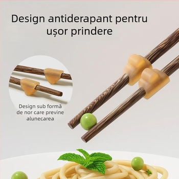 Chopsticks de antrenament pentru copii – antiderapante, pentru vârsta peste 12 luni, 1 set, stil copil, stil chinezesc nou