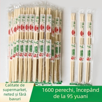 Bețișoare de unică folosință din bambus Weishan, cu logo imprimat, procesare personalizabilă, biodegradabile, ideale pentru ambalarea mâncării chinezești