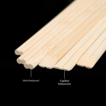 Bețișoare de unică folosință din bambus Weishan, cu logo imprimat, procesare personalizabilă, biodegradabile, ideale pentru ambalarea mâncării chinezești