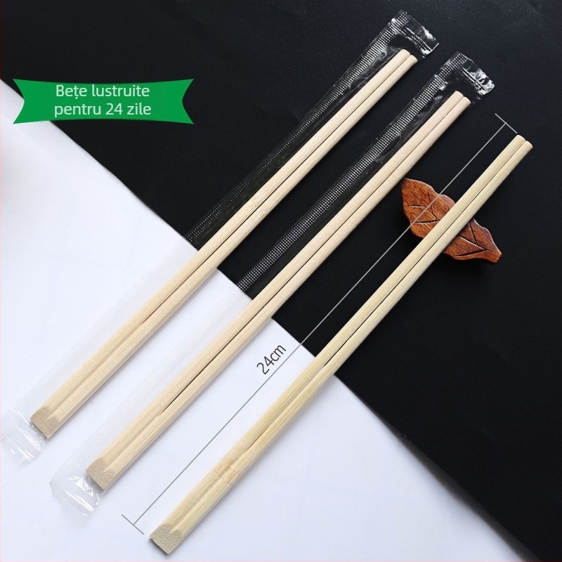 Bețișoare de unică folosință din bambus Weishan, cu logo imprimat, procesare personalizabilă, biodegradabile, ideale pentru ambalarea mâncării chinezești