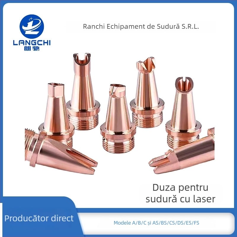 Duză de sudură cu laser din cupru roșu — 380 A, pastă antiobstrucție, serie duze pentru sudare cu laser (modele a–fs)