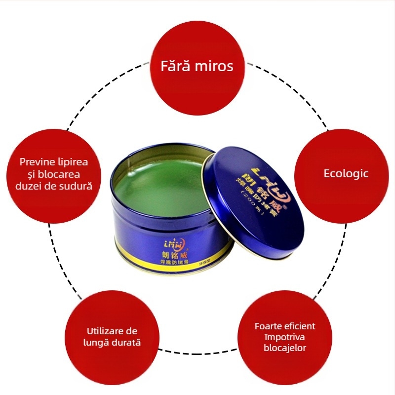 Pastă anti-blocare pentru pistol MIG de sudură; pastă anti-blocare; duză conductivă; fără miros — Otaire