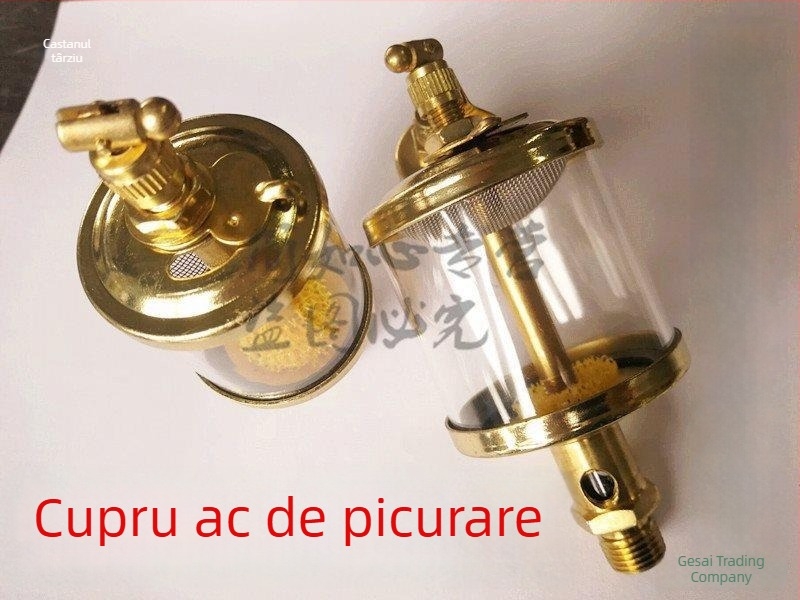 Cupă de ulei cu ventil de ac pentru scule, placată cu cupru, filete G1/4, G1/8, G3/8