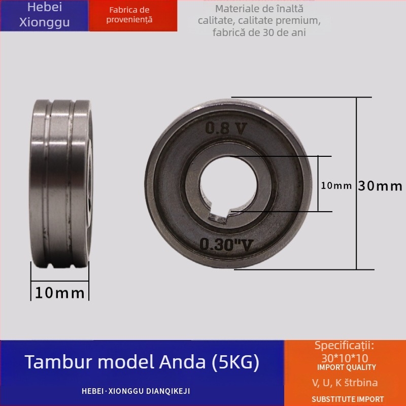 Mașină all-in-one pentru sudură fără gaz cu tambur ghidaj fir, Xionggu; destinat sudurii fără gaz; diametru fir 0,6–1,2 mm; seria 5KG sârme de sudură
