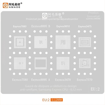 Set din plasă metalică pentru lipire bile din seria Samsung – plasă de acoperire cu tin, origine Shenzhen, brand Amao Easy Repair