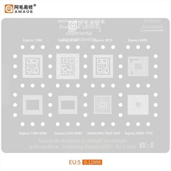 Set din plasă metalică pentru lipire bile din seria Samsung – plasă de acoperire cu tin, origine Shenzhen, brand Amao Easy Repair