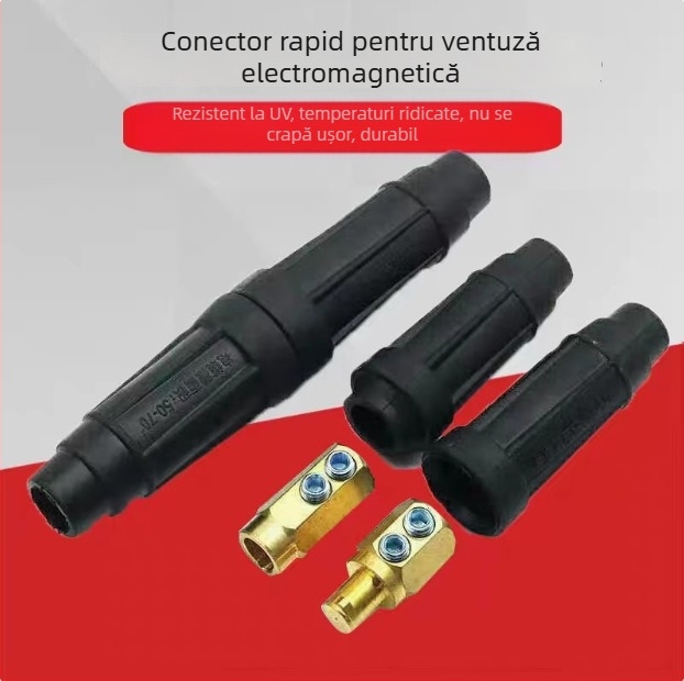 Conector cablu pentru mașina de sudură, din cupru pur, masculin și feminin, cuplare rapidă DKJ-35/50/70/95-1