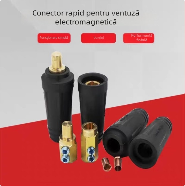 Conector cablu pentru mașina de sudură, din cupru pur, masculin și feminin, cuplare rapidă DKJ-35/50/70/95-1