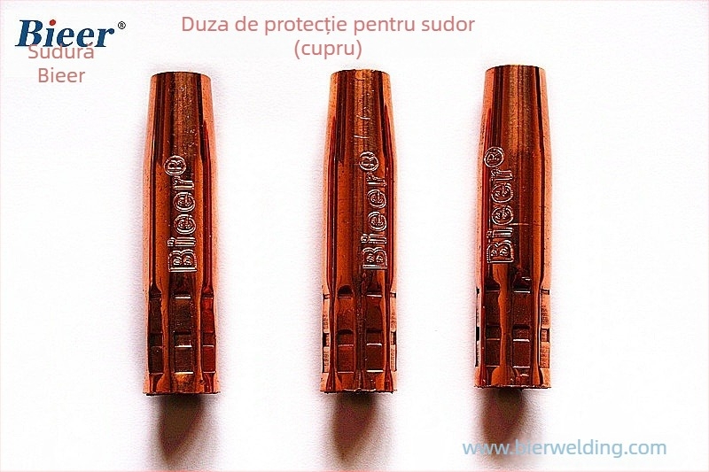 Duză protectoare 200A pentru sudură CO2, cupru lustruit, compatibilă cu pistoale de sudură 180A-200A, Brand Bieer