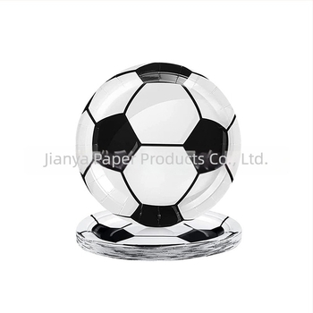 Set de veselă pentru petrecere cu temă Cupa Mondială la fotbal: pahare de hârtie, farfurii de hârtie și față de masă pentru copii (Material: Hârtie; Brand: Ya Cai; Temă: Cupa Mondială; Conținut: pahare, farfurii, față de masă)