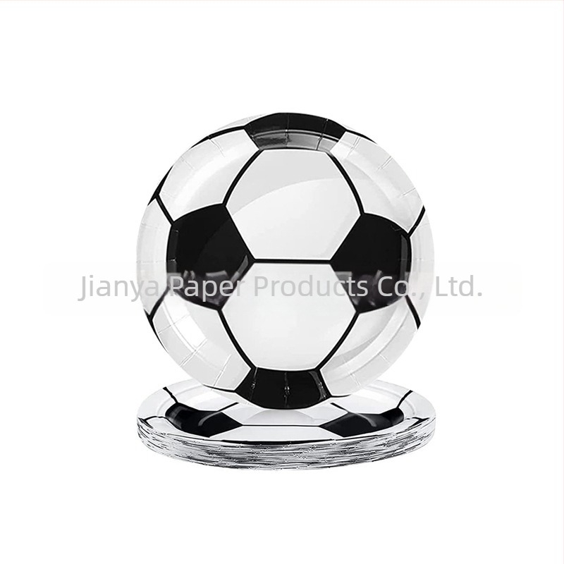 Set de veselă pentru petrecere cu temă Cupa Mondială la fotbal: pahare de hârtie, farfurii de hârtie și față de masă pentru copii (Material: Hârtie; Brand: Ya Cai; Temă: Cupa Mondială; Conținut: pahare, farfurii, față de masă)