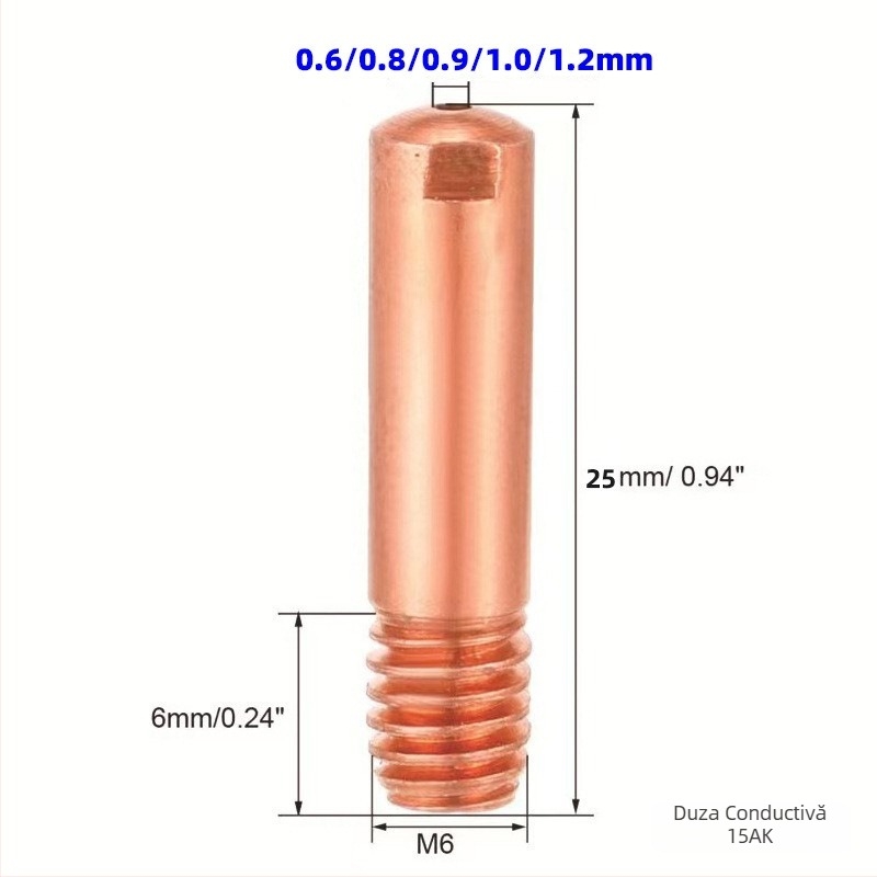 Set duze protecție MB15AK MIG – 24 buc., 0,6 mm, cod 15AK