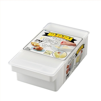 INOMATA Cutie de depozitare unt cu capac – etanșă, multifuncțională pentru frigider, PP5, stil modern minimalist, calitate premium