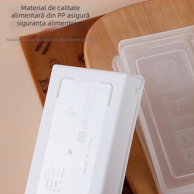 Cutie de depozitare pentru unt cu cutter și capac, material PP