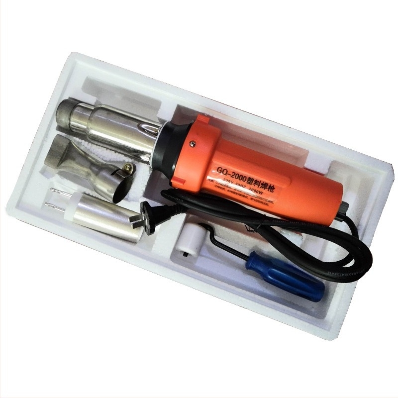 Pistol de sudură cu aer cald reglabil pentru plastic PP/PE/PVC, 2000W, 220V, protecție la supraîncălzire