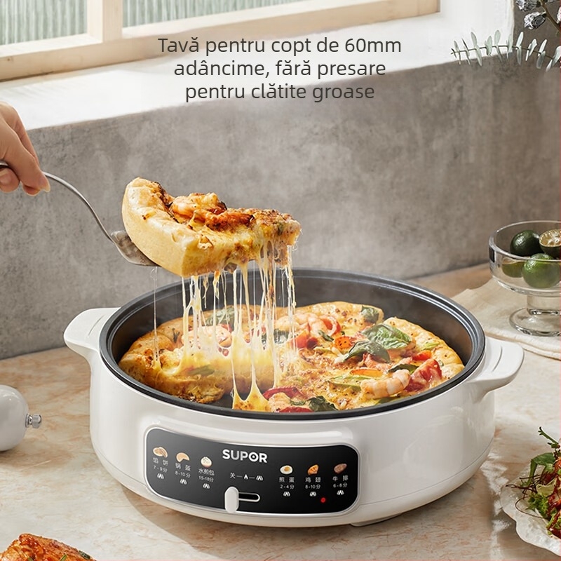 Mașină electrică pentru clătite cu încălzire pe ambele fețe, 220V, 1500W, potrivită pentru 4–5 persoane