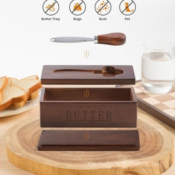 Cutie din lemn cu capac și spatulă — depozitare pentru brânzeturi și deserturi, tavă de gustări pentru birou și nuci, opțiune de personalizare