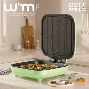 DSDBD-6006 tigaie electrică de copt cu încălzire dublă — 1200W, 220V; funcții: sotare, prăjire, coacere.