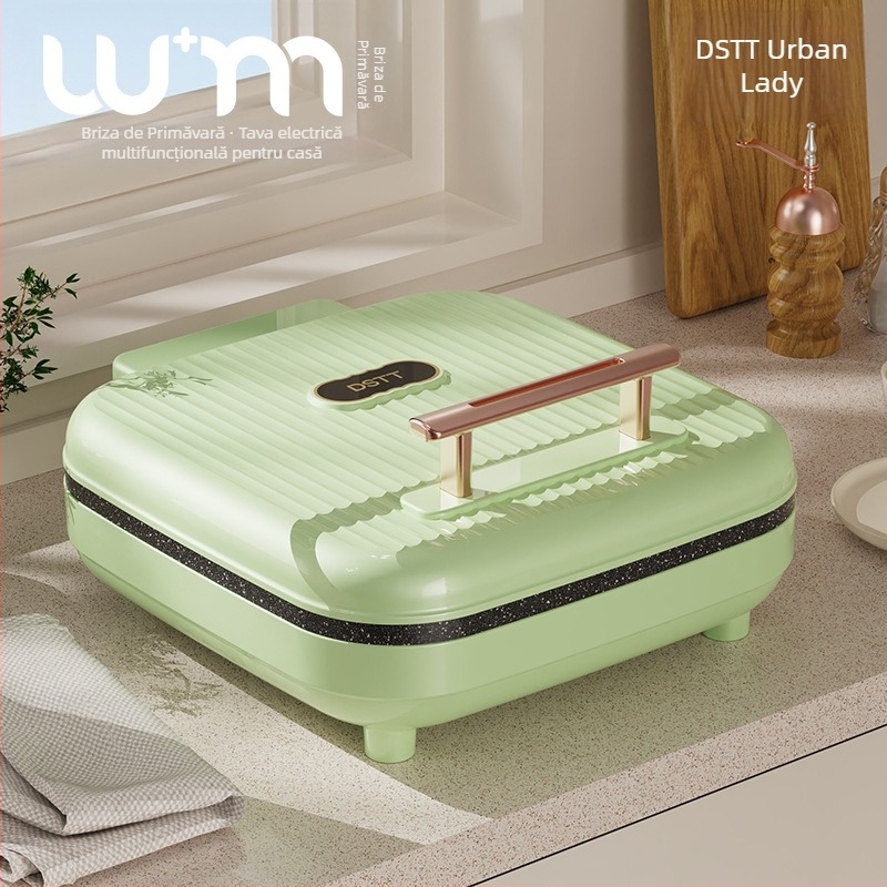 DSDBD-6006 tigaie electrică de copt cu încălzire dublă — 1200W, 220V; funcții: sotare, prăjire, coacere.