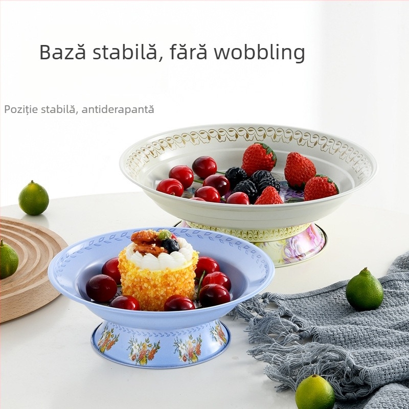 Farfurie pentru fructe cu suport înalt, HuangDa, stil Nou Chinezesc, stil Simplu, Material: Altul